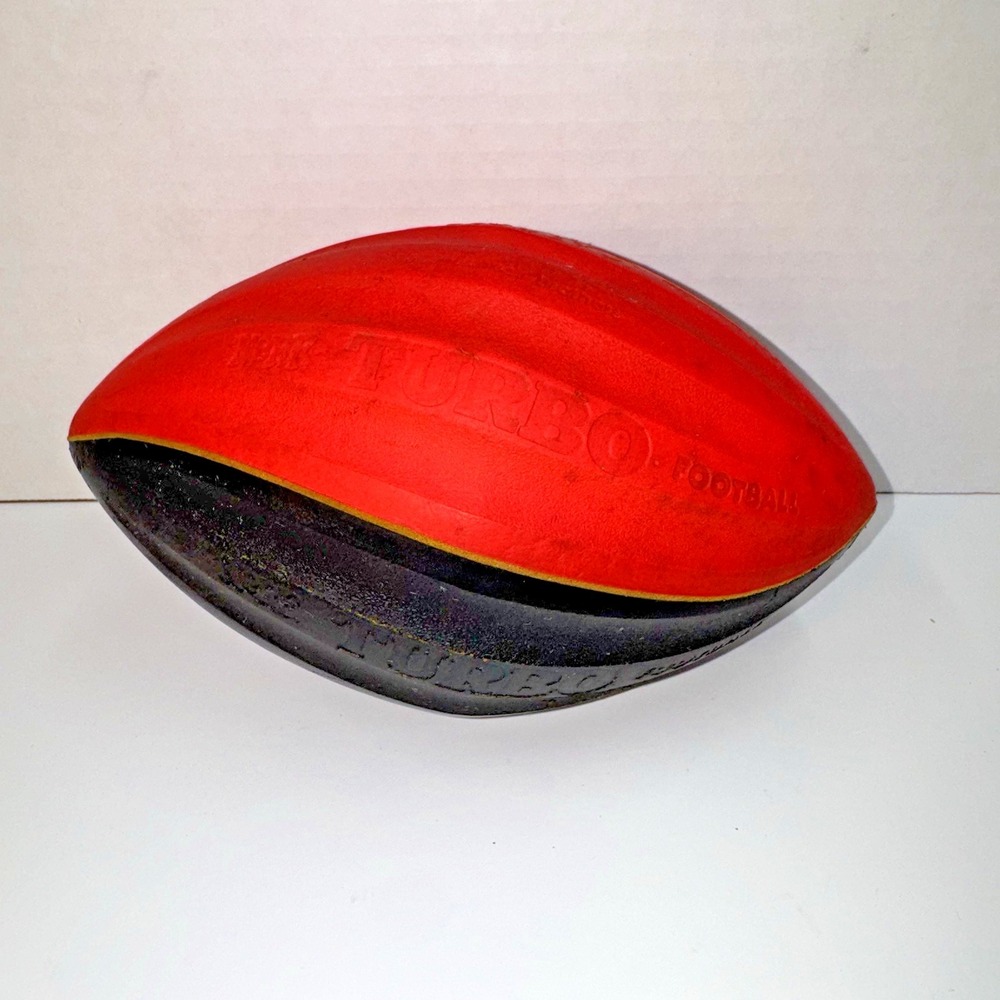 Vintage NERF TURBO Football 1989 Parker Brothers Red Black